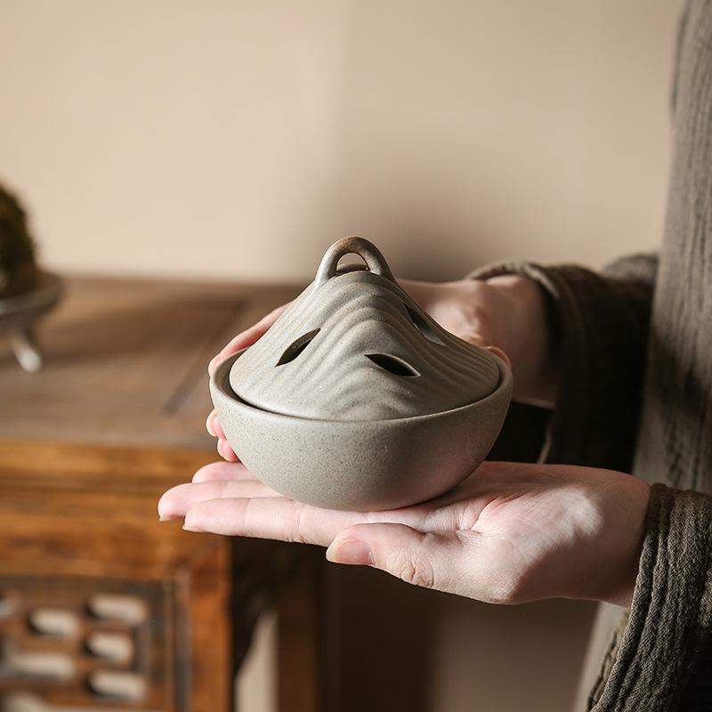 Indoor Sandalwood Incense Burner, Agilawood, Ceramic Aromatherapy Stove, Kodo Tea Ceremony, Zen Coarse Pottery Ornaments