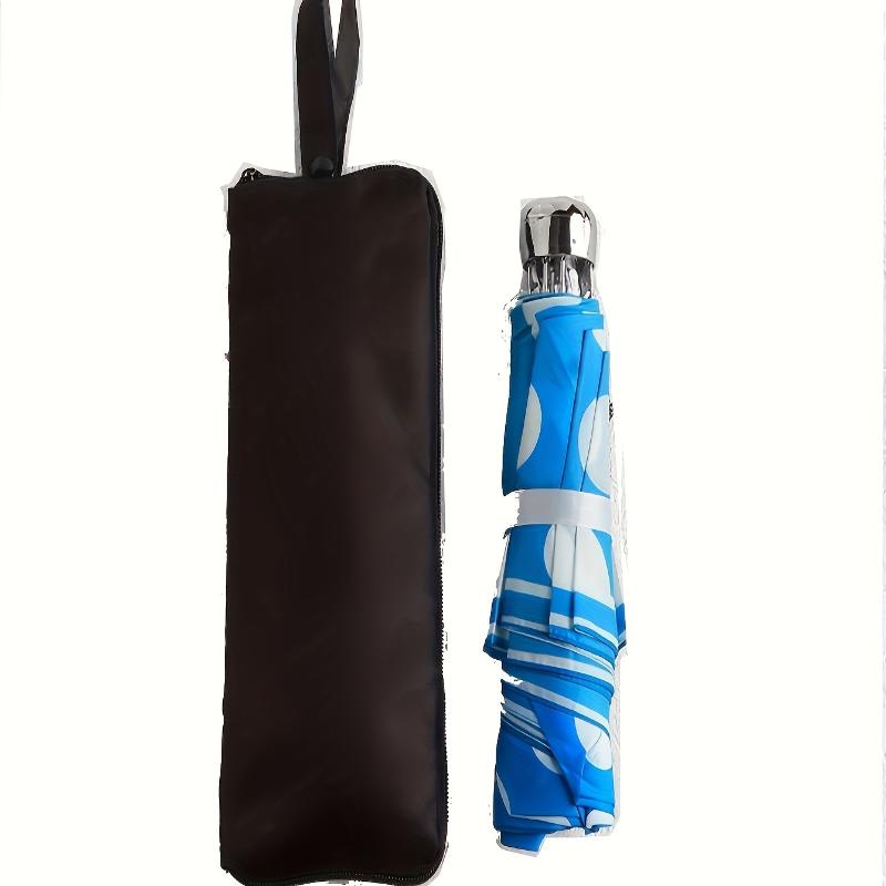 Microfiber Folding Umbrella Carry Bag Portable Black Umbrella Holder with Handle for Students Office Workers