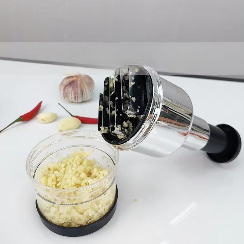 Stainless Steel Patting Knife Garlic Paste Magic Tool, Manual Garlic Crushing and Mashing Machine, Scallion, Ginger and Garlic Mashing Machine