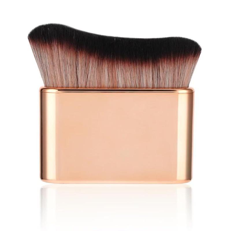1 Stück Hand-Make-up-Pinsel, Foundation-Pinsel, Gebogener Pinsel, Weiche Borsten, Gleichmäßige Anwendung, Hochwertiger Make-up-Pinsel, Reise-F