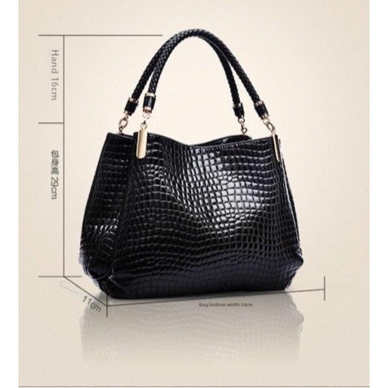 Ženy Crocodile Pu Leather Messenger Tašky Veľkokapacitné Dámske Tašky Kabelky Dámske Neformálne Totes Taška Dámska taška cez rameno
