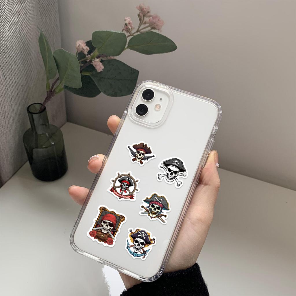 500 Pieces/roll Sticker Roll Sticker New Product Cartoon Pirate Creative Handbook Material Self-adhesive Seal Sticker