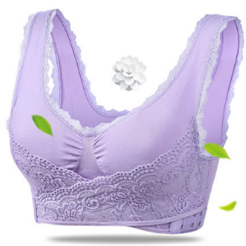 Women Lady Sexy Front Cross Adjustable Side Buckle Lace Vest Wireless Sport Bra For Ultimate Comfort And Style