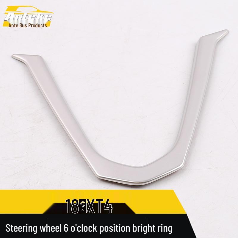 XT4 Steering Wheel 6 O'Clock Position Bright Ring Decorative Frame & Center Console Dashboard Sticker for 18 Models