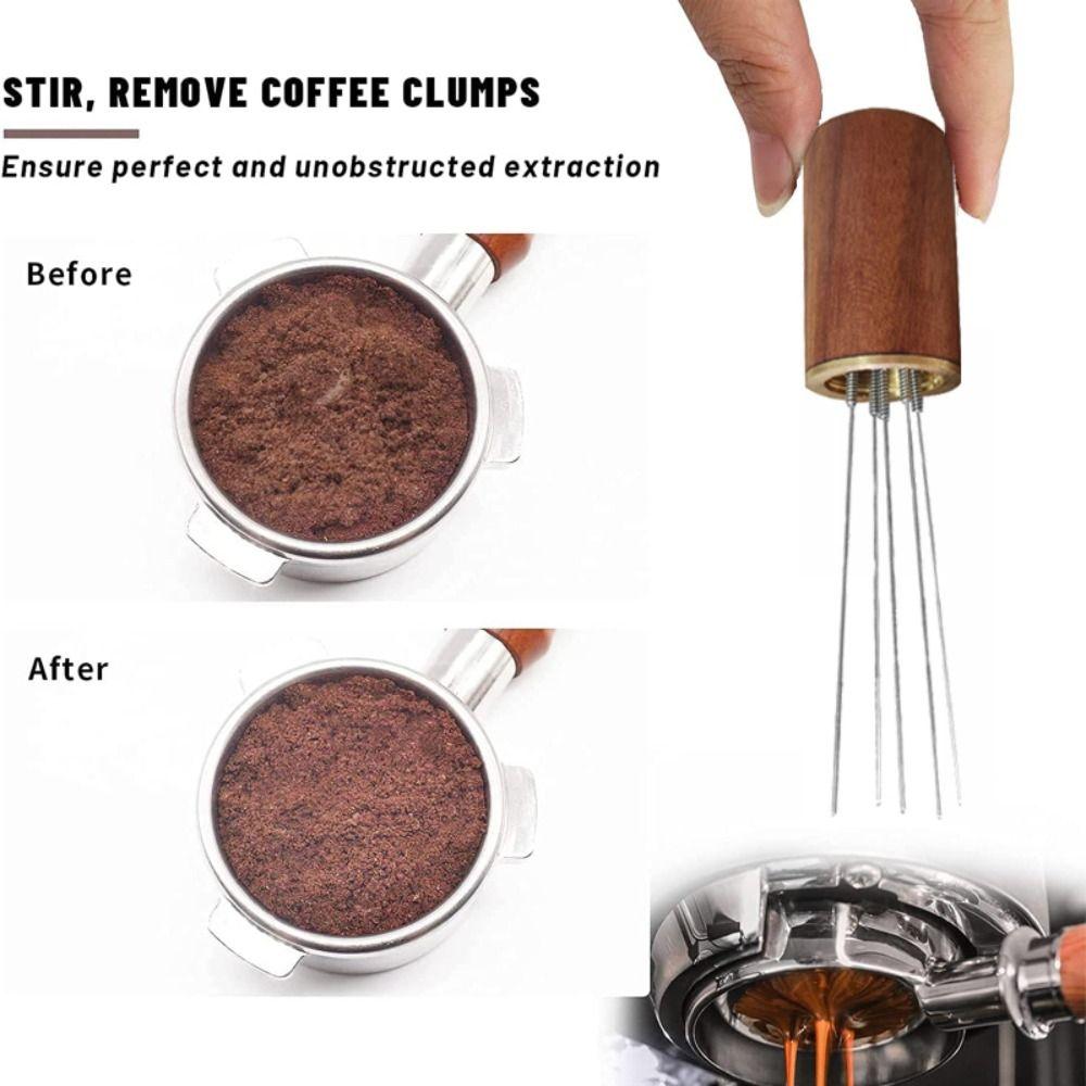 Steel Needles Tamper Distributor Espresso Powder Stirrer Hand Stirrer Leveler Needle Coffee Tamper