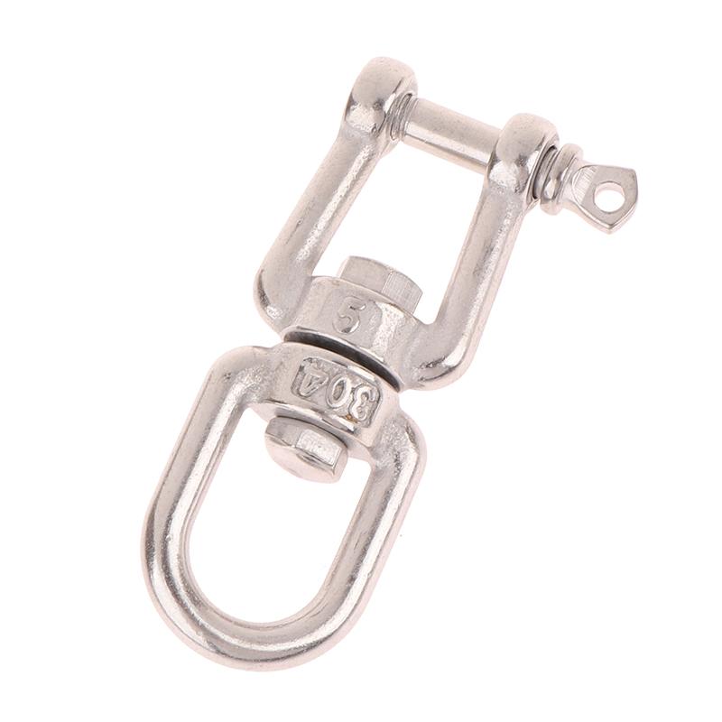 1Pc Swing Sand Bag Yoga Hammock 304 Stainless Steel Double Ended Swivel Hook Ring Connector For Hanging Chair