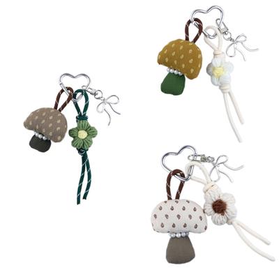 Portachiavi Fiore Portachiavi Cuore Ciondolo Zaino Borsa Portachiavi Auto Creativo Fungo Cartone Animato Ciondolo Borsa Decorazioni