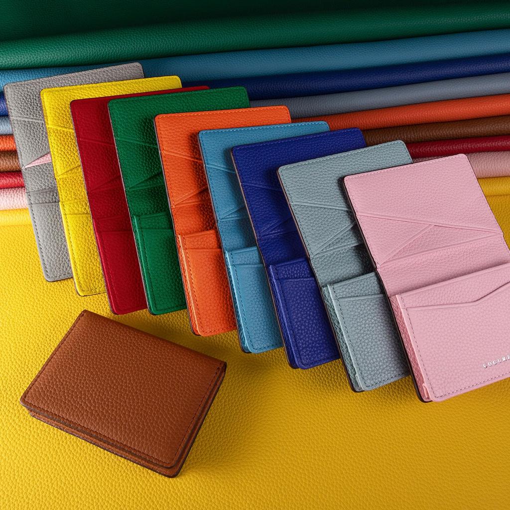 COGURE Business Card Genuine Shrink Calf Large Capacity Gift Box Black Case, Leather, Bifold, (50 Cards), Unisex, Included, COPCC50,