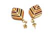 Parquet earrings A by Hakone Maruyama Bussan