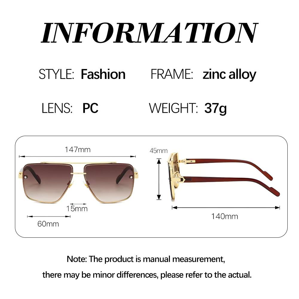 New In Sunglasses For Women Modern Fashionable Square Eyeglass Frame Metal Decoration Simple Lines Accessories Women Glasse