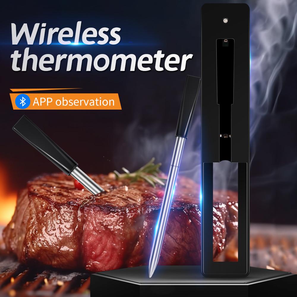 Bluetooth BBQ Thermometer Digital Temperature Tester Smart Wireless Kitchen Meat Food Thermometer for Cooking Oven Grill