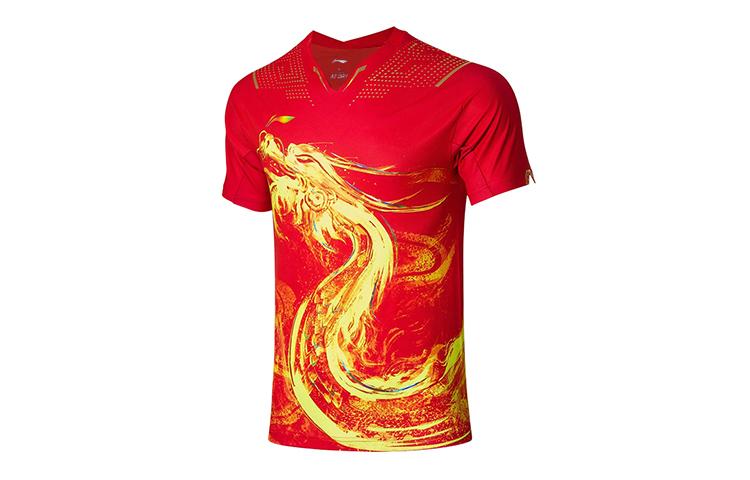 Li Ning Table Tennis Collection T Shirt Men s Red AAYR361-1 M