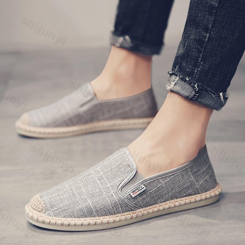 Men Loafers 2025 Autumn Soft High Quality Canvas Shoes Comfortable Breathable Anti Slip Sneakers Men Trend Flats Driving Shoes