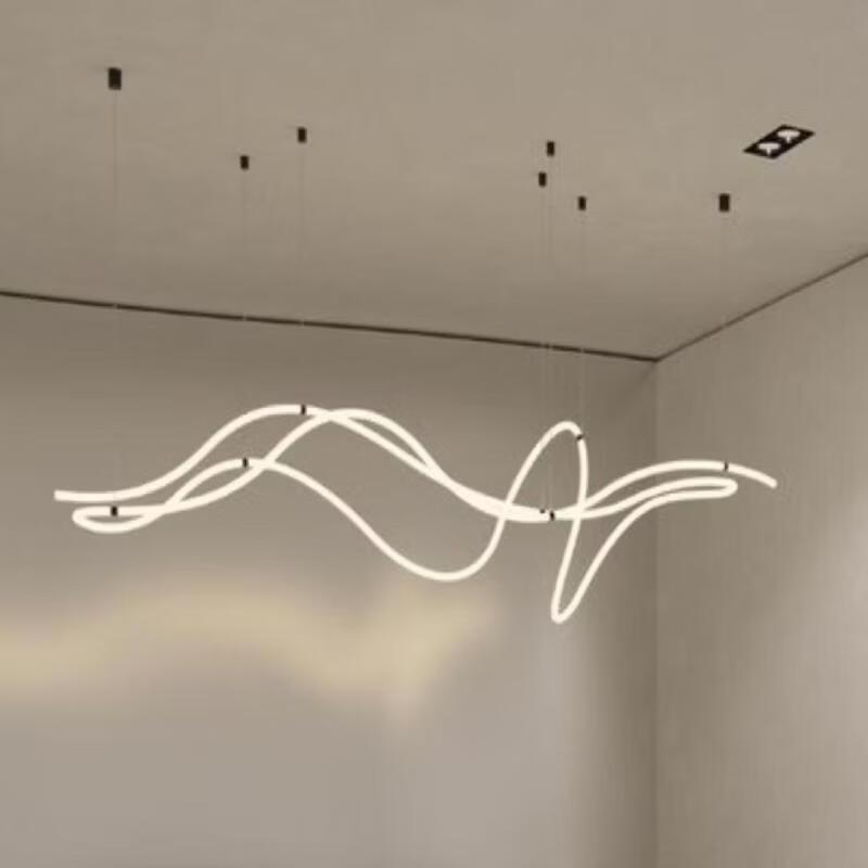 Modern Gold Aluminum LED Pendant Light with 3-Color Dimming