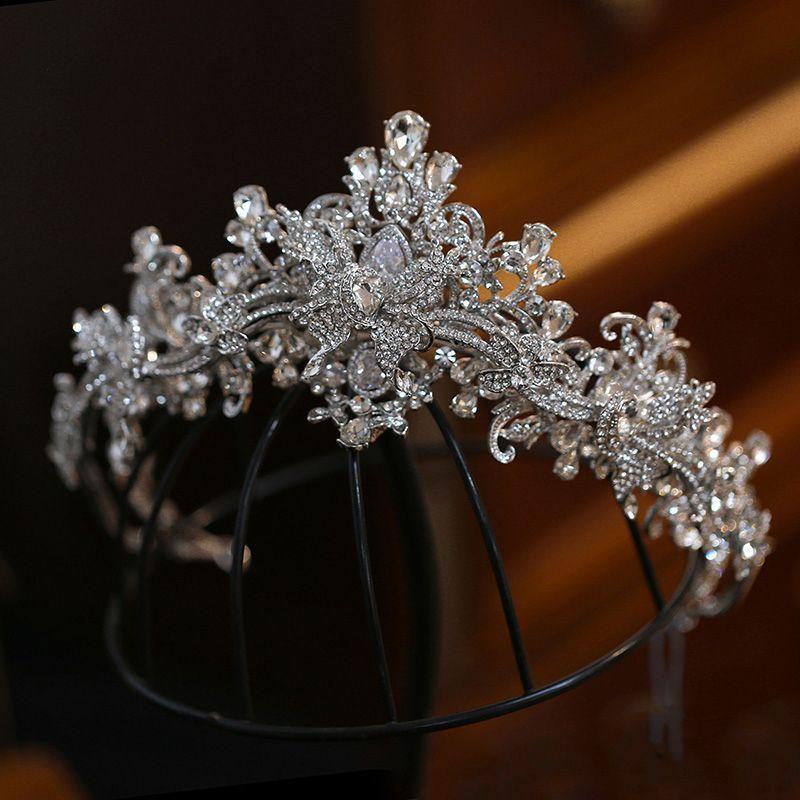 New Korean Style Luxurious Crown Headwear Princess Double Crown Bride's Wedding Dress Sweet Crown Headband