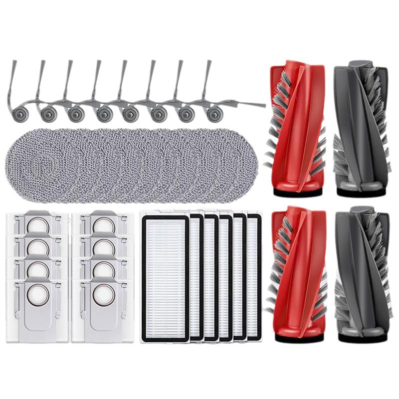 

A78E-Main Side Brush HEPA Filter Mop Cloth Dust Bag For Roborock Qrevo 5AE Curv/S5X/5A1/5XC/Curvc Vacuum Accessories