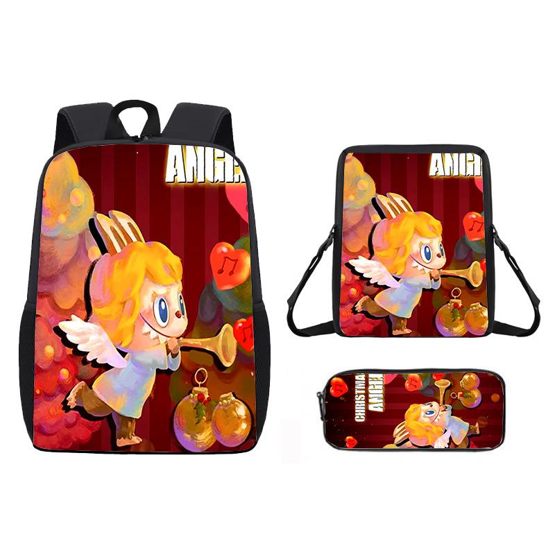 Christmas Christmas Cartoon Backpack Satchel Pencil Bag Student School Bag pencil bag