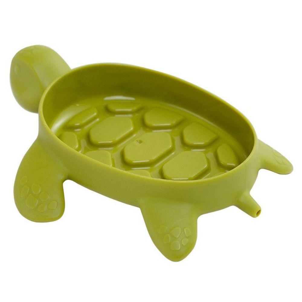 Plastic Turtles Shape Soap Box Anti-slip Soap Holder Soap Rack Drain Soap Holder Box  Toilet