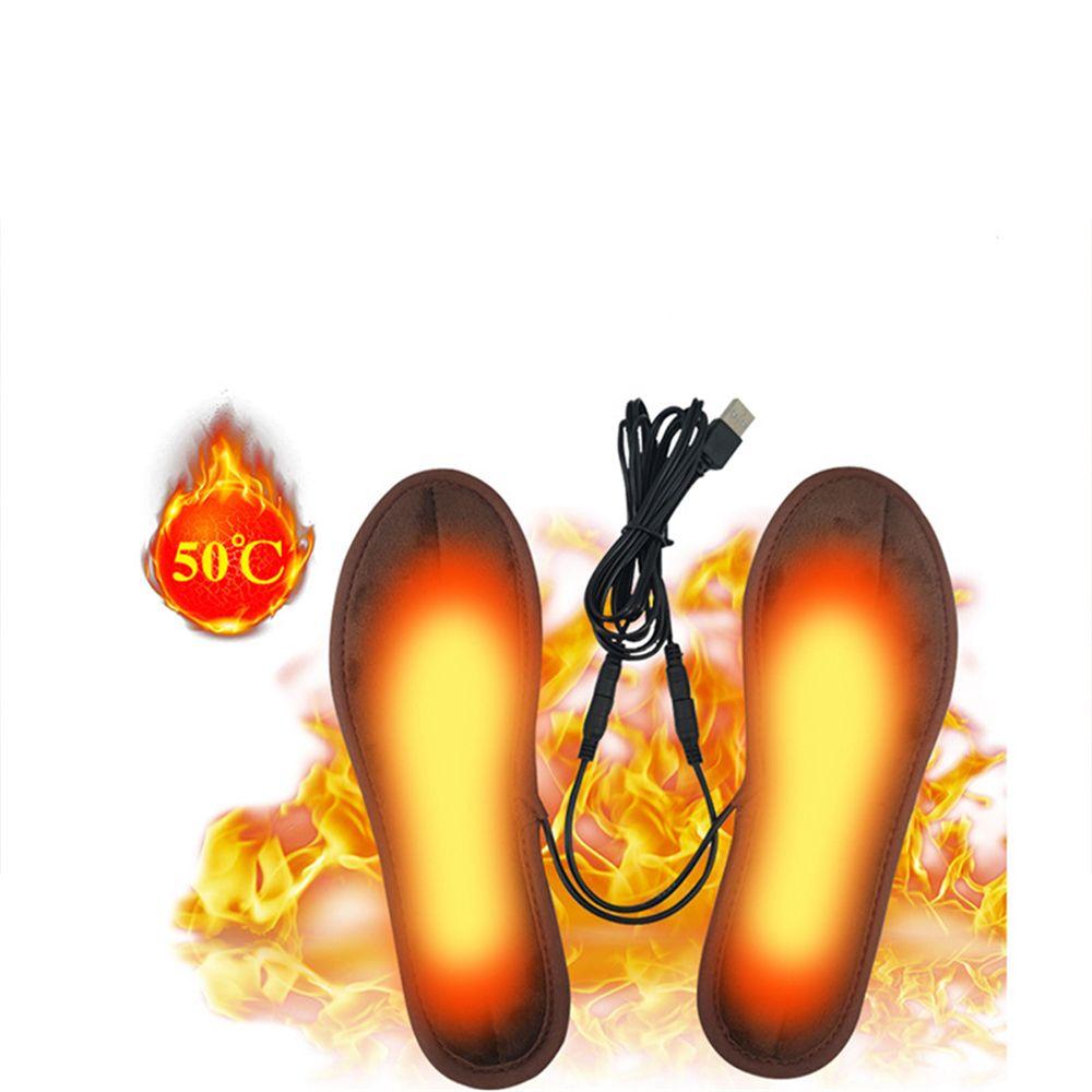 Heating Insoles Sports Outdoor Feet Warm Sock Foot Warming Pad Washable USB Heated Shoe Insoles