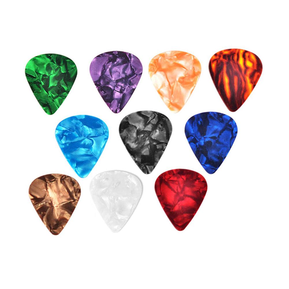 10 Pcs Guitar Picks & Guitar Pick Holder Set For Acoustic Guitar Electric Guitar Bass Ukulele Stick-on Holder (picks Random Color)