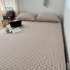 1PC Bed Sheet (Excluding Pillowcases), Soft and Comfortable Grid Bedding Sheet, Suitable for Bedrooms and Guestrooms