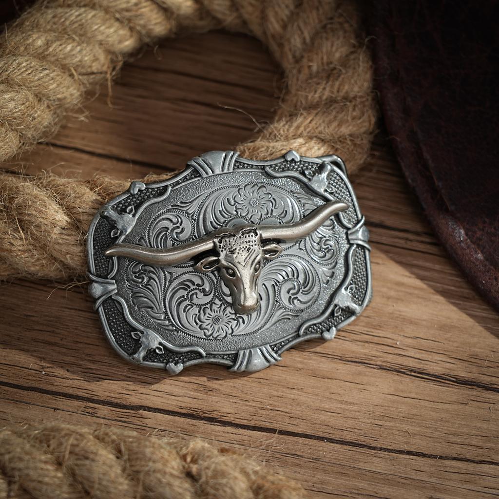 1PC Punk Wind Pressure Flower Alloy American Retro Belt Buckle Personalized Trend Western Cowboy Belt Buckle for Men and Women