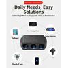 120W Car Charger with 3 USB Ports and 3 Power Sockets for QC3.0 Fast Charging Compatible with 12V 24V Vehicles Black