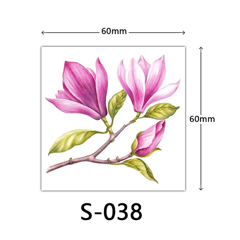 Small Flower Tattoo Sticker Female 3D Color Tattoo Sticker Rose Lotus Butterfly Flower Tattoo