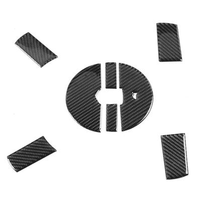 8 Pcs Steering Wheel Trim Decoration Carbon Fiber Stickers for Dodge Challenger 2008-2010 (Type B)