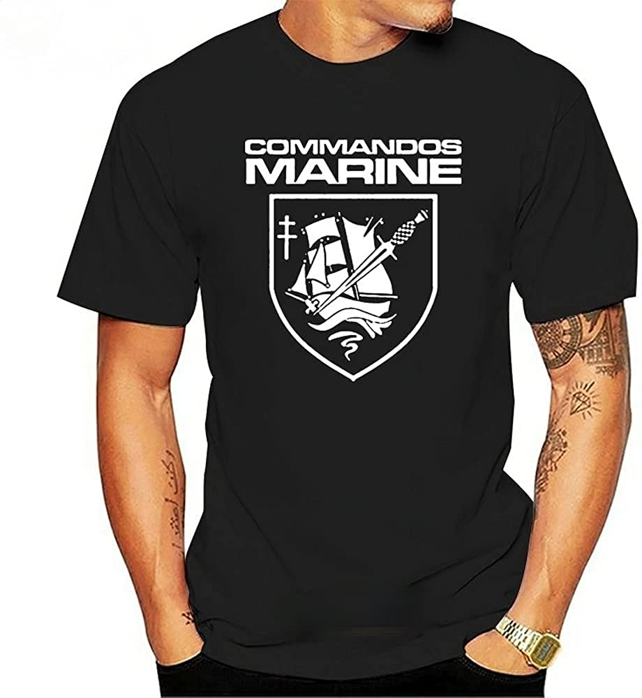 French Naval Special Forces Counter Terrorist Commandos Marine Men T-Shirt Short Sleeve Casual 100% Cotton O-Neck Shirt S
