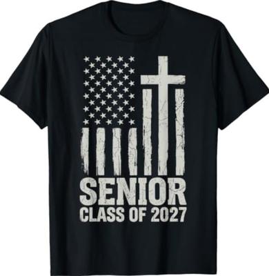 Senior Class of 2027 American Flag T-Shirt