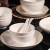 Jingdezhen 20-Piece Pure White Ceramic Dinnerware Set