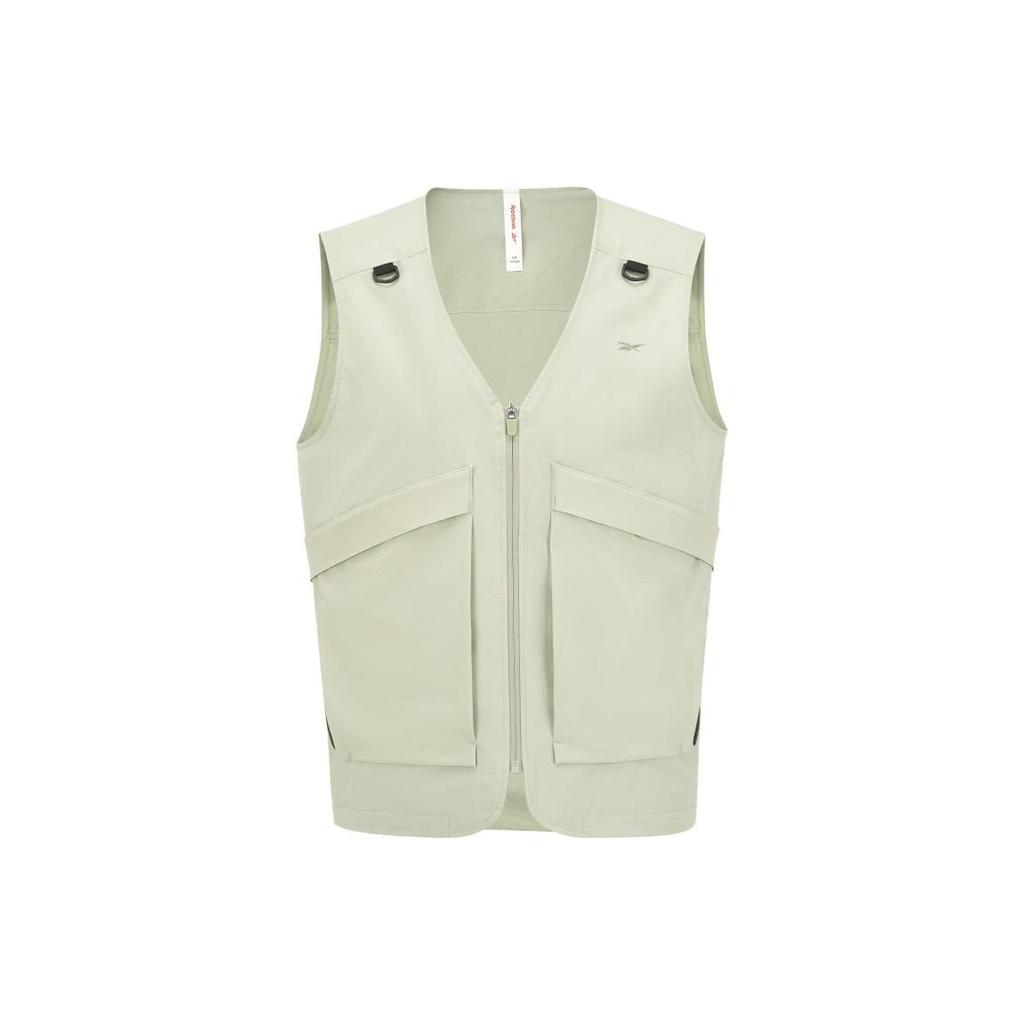 Reebok Solid Color Fashion Casual Retro Versatile Breathable Woven Vest Men Tops Light-Green 23RCS113MGL3