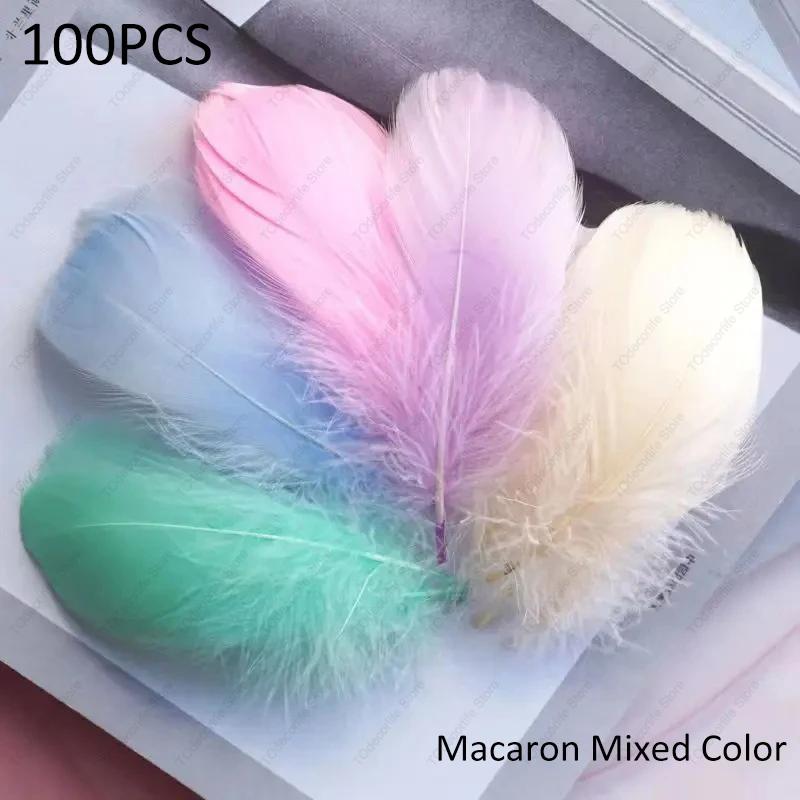Colorful Feather Craft Feather Rainbow Color Children's Feather Handmade Wedding DIY Decoration Feather 3-5 Inch