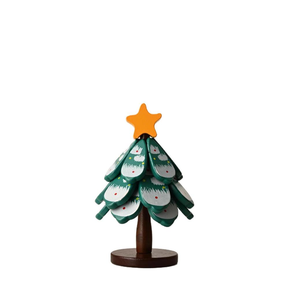 Conjunto de Base Isolada para Panela e Porta-Copos Dobrável de Madeira Maciça em Formato de Árvore de Natal