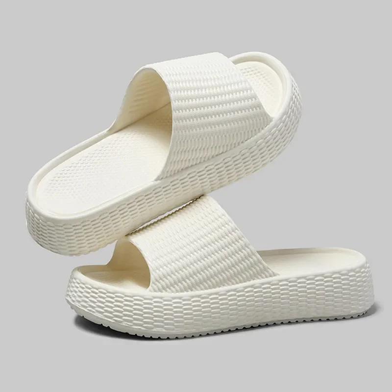 Fashion Comfortable Soft Platform Slippers Women Summer Lightweight Non-Slip Cloud Slides Woman Thick Sole Non-Slip House Slippers