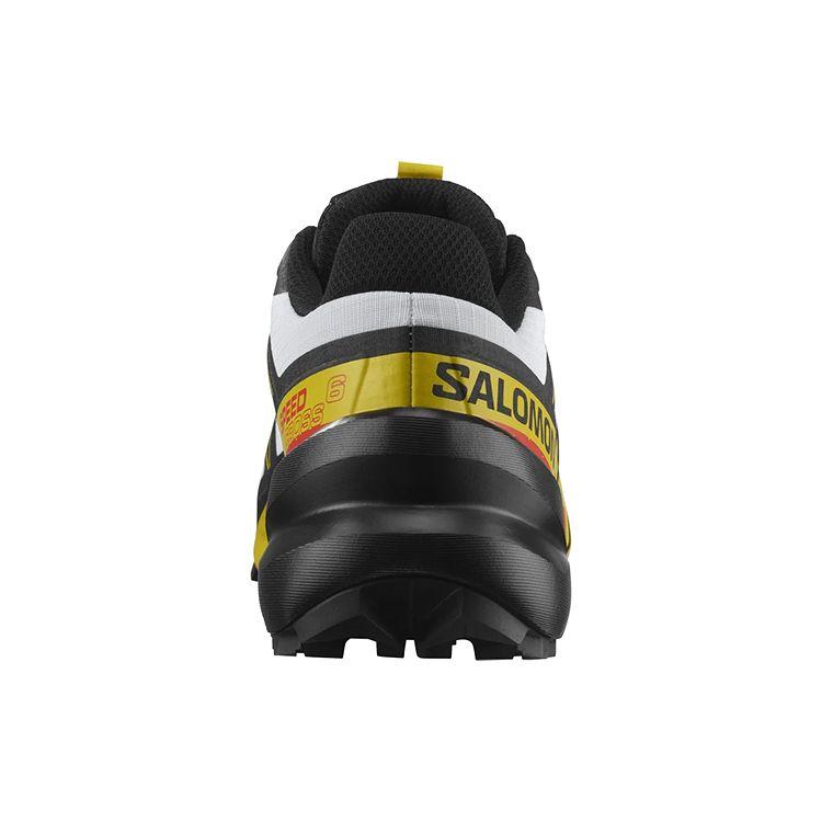 SALOMON Speedcross 6 Comfortable Non-Slip Durable Supportive Low-Top Hiking Shoes Men Hiking Shoes Black White Yellow 417378