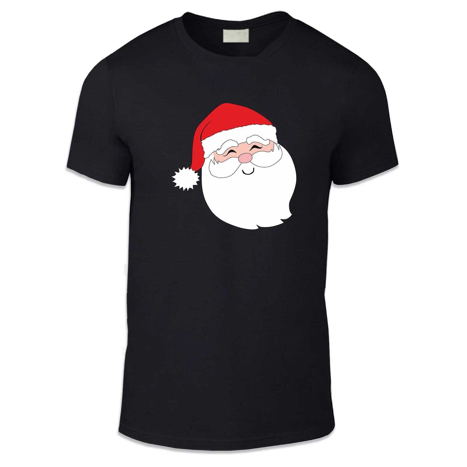 Santa Face Adult Unisex T Shirt -Festive Fun Xmas Gift Party Fun Office L