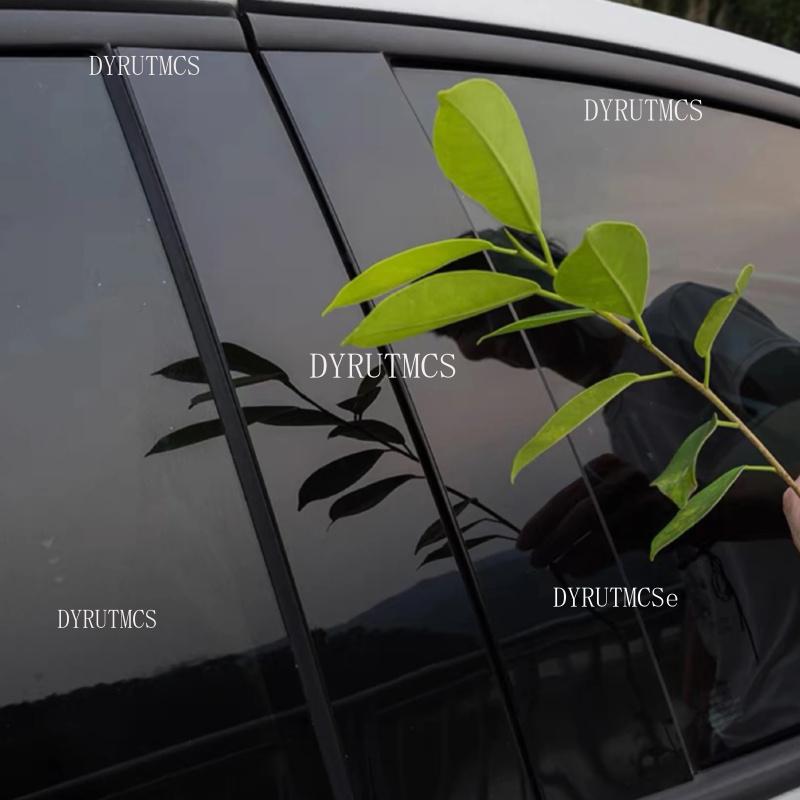 Glossy Black Car Door Window BC Pillar Post Cover Fit For BMW 5-Series E39 1997 1998 1999-2002 2003 Window Moulding Trim Sticker