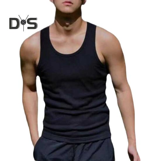 Letní Pánská vesta O Neck Slim Fit Elastická Jednobarevná Tílko bez rukávů Odsávání potu Fitness Gym Streetwear Tričko