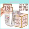 Pink Gold Digital Number Gift Box With Storage For Birthday Parties And Celebrations