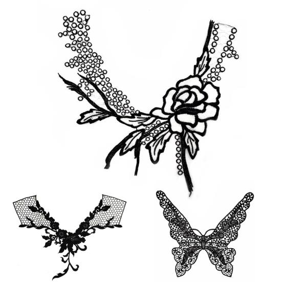 DIY Floral Lace Neckline Neck Collar Trim Dress Clothes Sewing Applique Decor