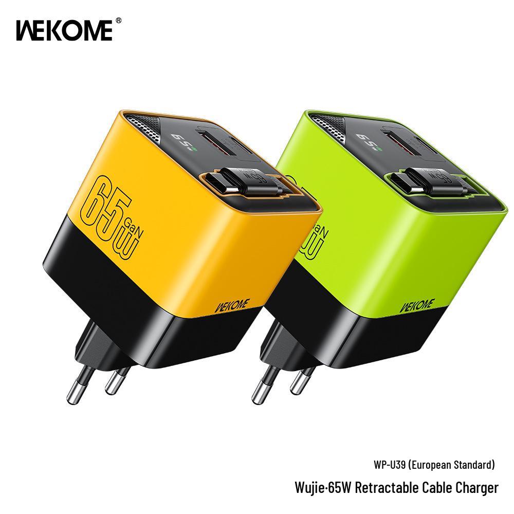 

Wekome 65W Retractable Cable Charger, Dual A+C Fast Charging, EU/US Spec, Model WP-U39 EU
