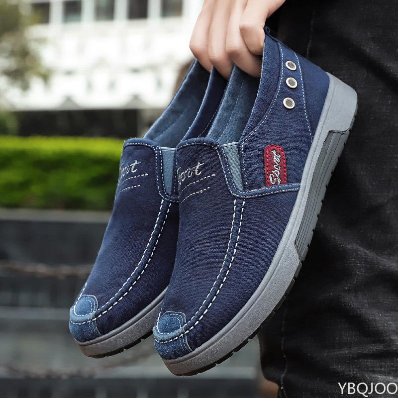 New Canvas Shoes Breathable Men Sneakers Casual Slip-on Flats Fashion Loafers Men Jogging Sports Shoe Zapatillas De Deporte