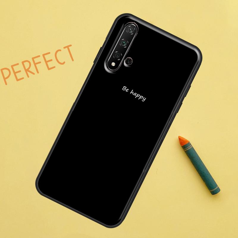 Simple Minamilst Black Quote For Huawei Nova 12s 11i 7i 8i 12i Y73 Y70 Y90 Y60 Y72 Y61 Y91 9 10 SE P40 Lite P30 Pro Case