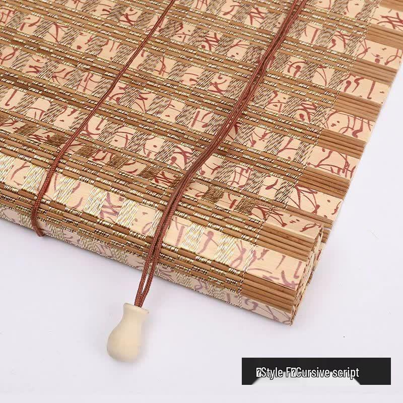 Qiu Qiao Drill-Free Japanese Bamboo Roller Blind