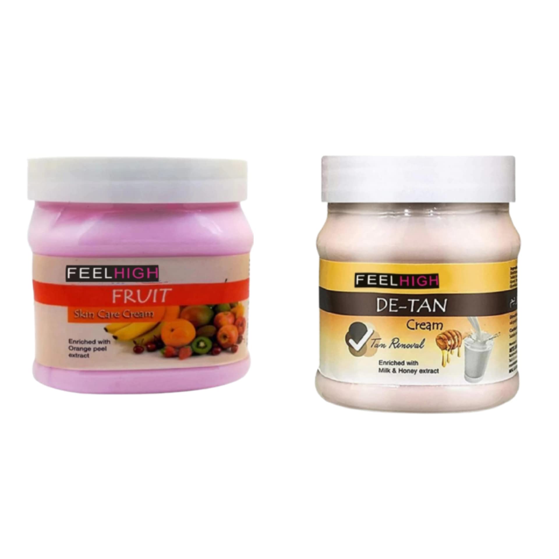 Feelhigh Face and Body Fruit Cream-500gm And De tan Cream 500gm - Skin care and Facial Products -Man woman