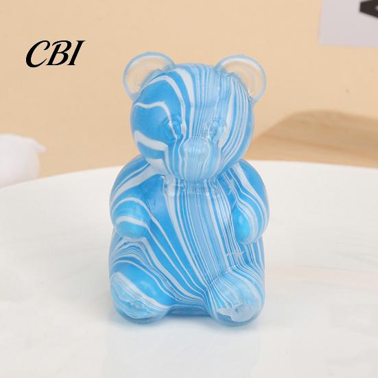 Portable Decompression Gifts for Friends Cute Bear Squeeze Toy, Soft TPR Pinch Relaxation Toys Emotion Release Maltose Texture Sensory Fidget Kids And