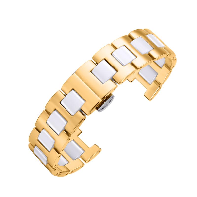 Klasyczny wysokiej jakości ceramiczny pasek do zegarka GC MK pasek z karbowaną ceramiką modny do Folli Follie 20*11mm 18*10mm 16*8mm