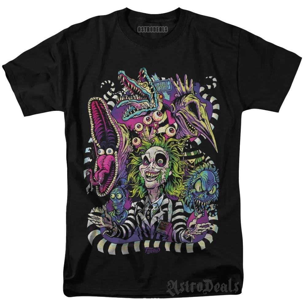VTG 90s Beetlejuice Poster Movie Horror Classic Black S to 5XL Tee Shirt SN590 S